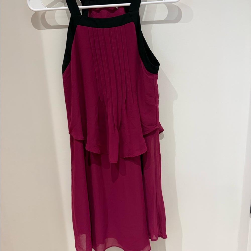 BCBGMaxAzria Fuchsia and Black Dress